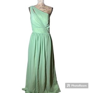 Vnaix One Shoulder Bridesmaid Dresses Long Maxi Formal Party Dress size 16